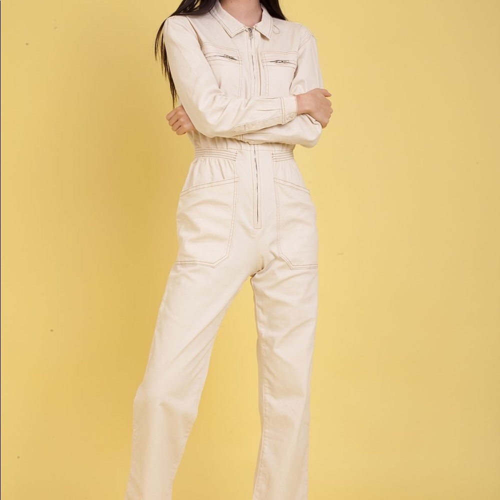 L.F. Marley Danny Boilersuit in Ivory [size 6, romper]